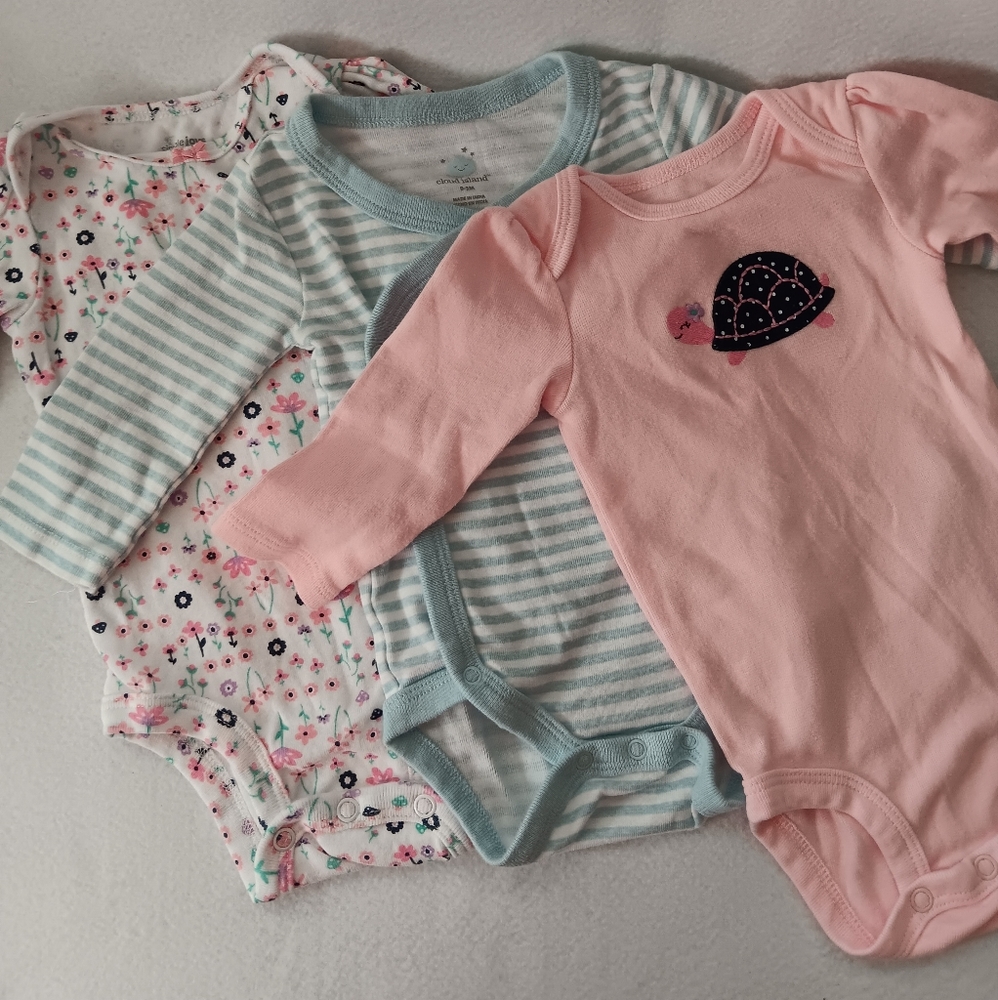 Pink and Blue Striped Kids One Piece Bundle